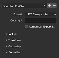 Export Pipeline to glTF