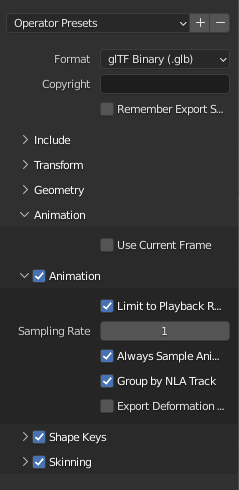 Blender glTF Exporter - Animation