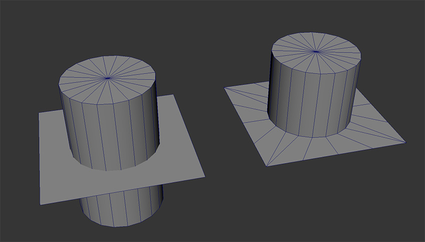 Cylinder intersecting with a plane