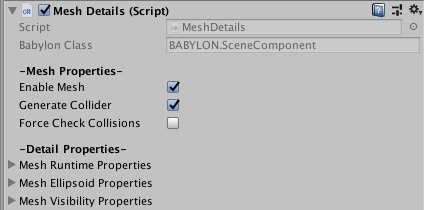 Mesh Details Component