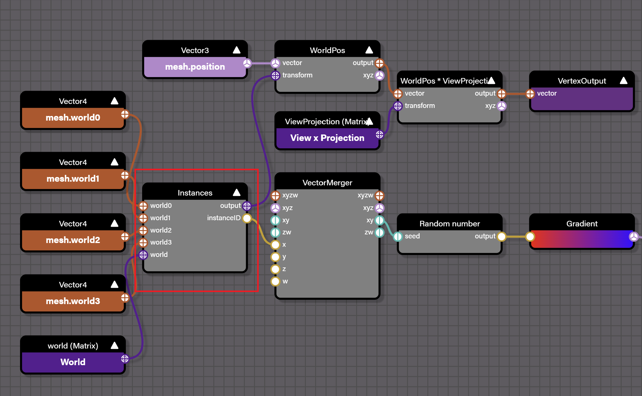 Use Instances with Node Material